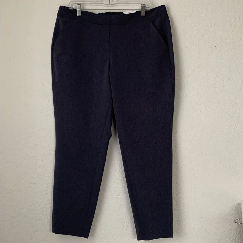 NWT Nine West Women’s Gray Straight Leg Crop Pants Comfort Waist Size XL